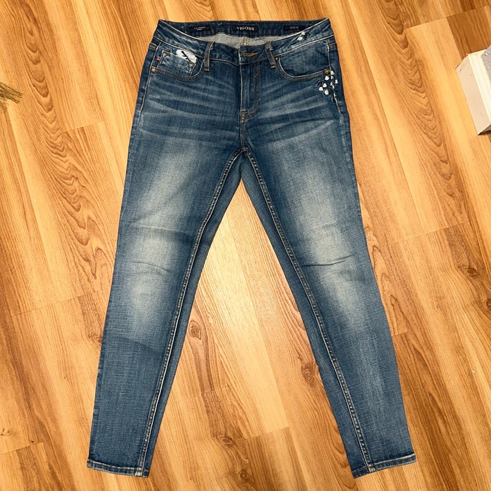 VIGOSS embroidered skinny jeans